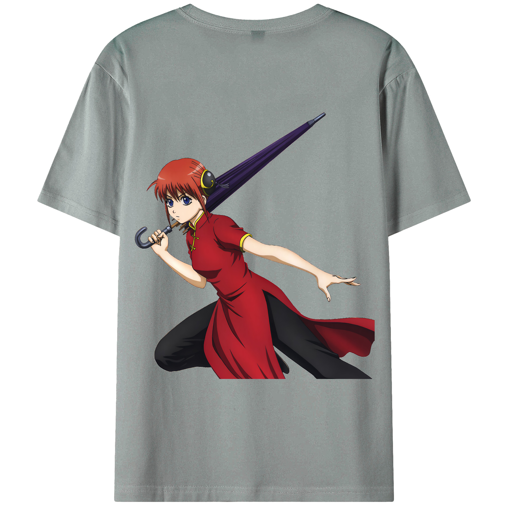 （画像用） ぎんたま 坂田銀時（さかたぎんとき） 神楽 志村新八（しむら しんぱち） GINTAMA Sakata Gintoki Kagura Shimura Shinpachi 綿100％ メンズ半袖Tシャツ（バックプリント） 通気性